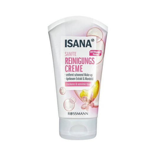 Isana Sanfte Reinigungscreme entfernt Make-Up mit Aprikosen-Extrakt & Mandelöl 150 ml