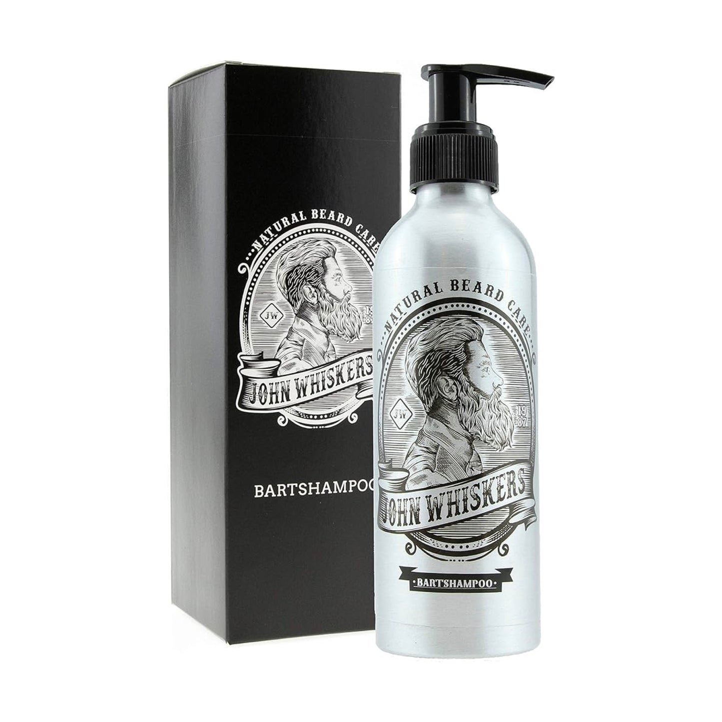 John Whiskers Bartshampoo - 2in1 Bartseife mit unvergleichbarem Duft – Vegan & ohne Silikone - für einen geschmeidigen und reinen Bart